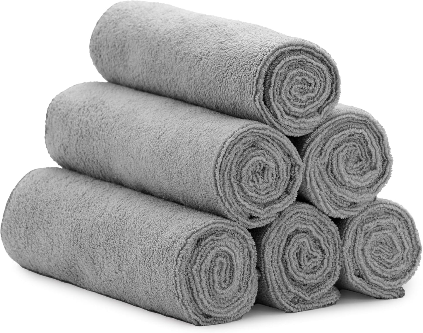 Microfiber Sweat Towel for Gym, Yoga Towel for Home Gym, Workout Towels for Gym Bag, 16 Inch x 27 Inch, 6 Pack