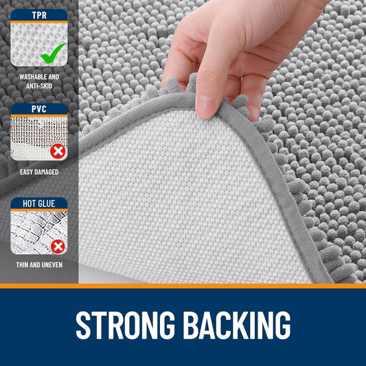 Bathroom Rugs 30x20, Extra Soft Absorbent Chenille Bath Rugs
