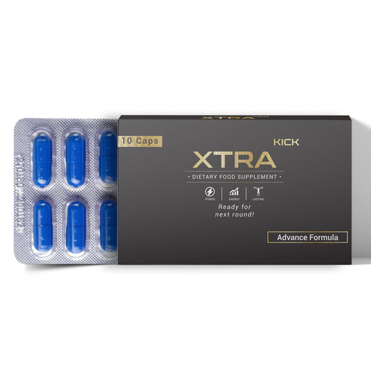 XTRA KICK 10 High Dose Blue Capsules. Strong. Fast. Long - Blue Power from Nature