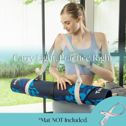 Mat Strap [MAT NOT Included] (2 Sizes) with Extra Thick & Comfy Delicate Texture, Adjustable Yoga Mat Carrier