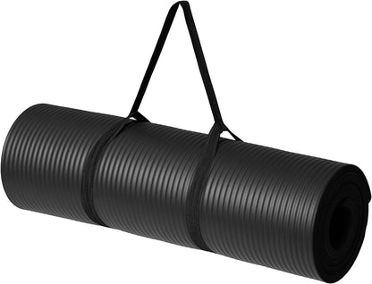 Extra Thick Exercise Yoga Mat with Carrying Strap