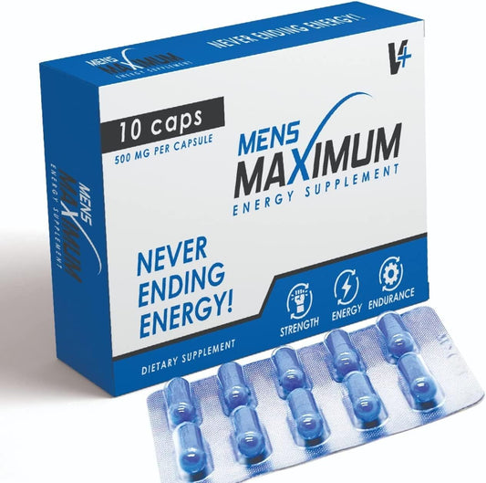 Mens Maximum 10 High Dose Blue Tablets. Strong. Fast. Long - Blue Power from Nature