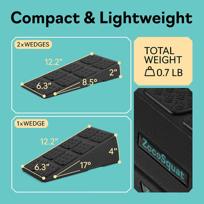 Squat Wedge Block 520 LBS Weight Capacity - Slant Board for Calf Stretching - Calf Stretcher Slant Board - yoga blocks
